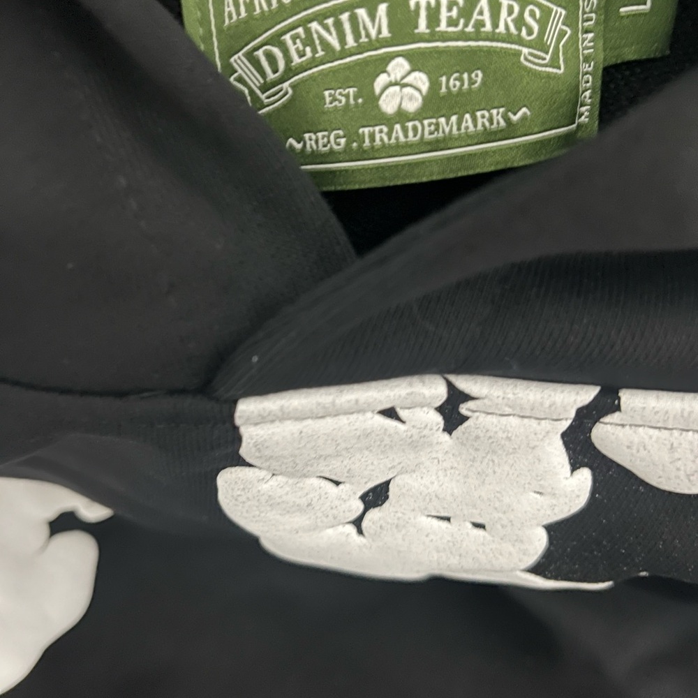 Denim Tears Black Sweater with White Graphic